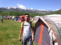 NHA at his Ragnar Trails Snowmass campsite